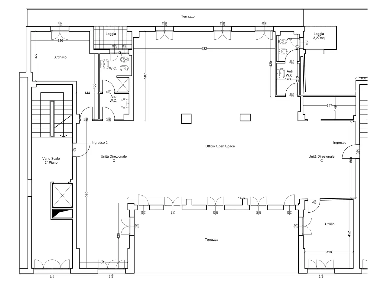 Ufficio in Acco E Vanzetti 56025, Pontedera, {3} - Planimetria 1