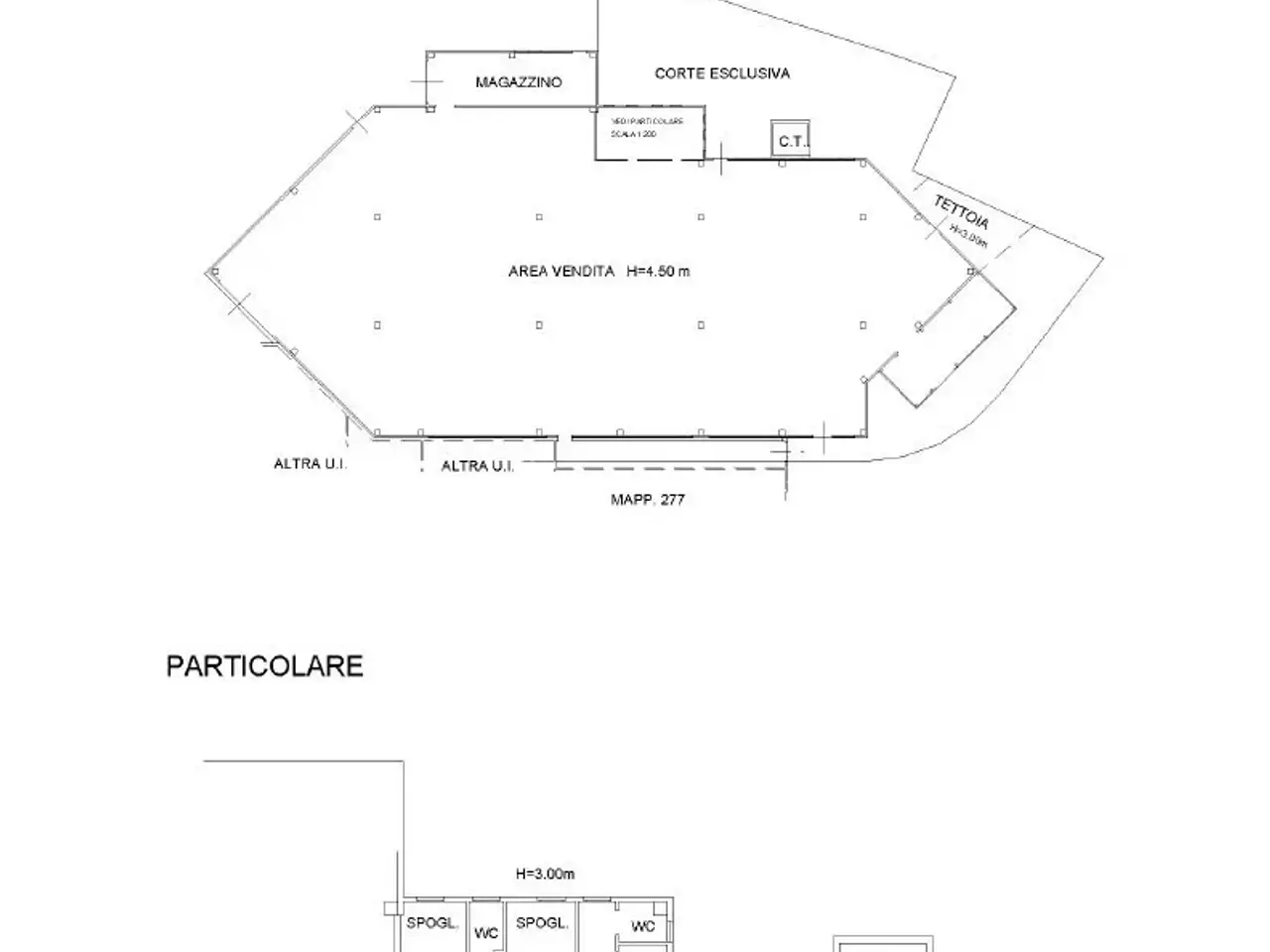Negozio in Via Scavazza 1769, Giacciano Con Baruchella, {3} - Planimetria 1