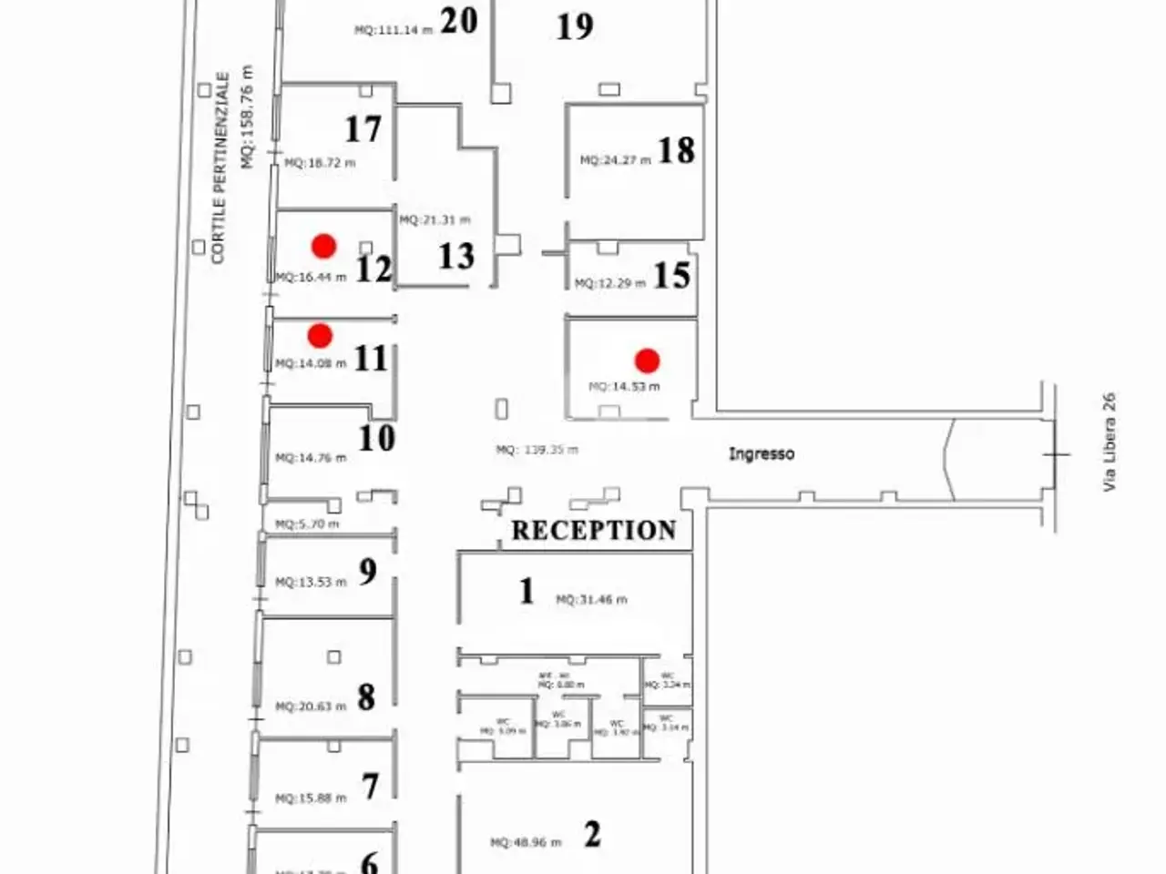 Ufficio in Via Libera 26, Foggia, {3} - Planimetria 1