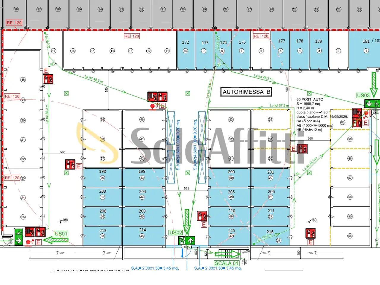 Parcheggio chiuso in Via Montello, Legnago, {3} - Planimetria 1