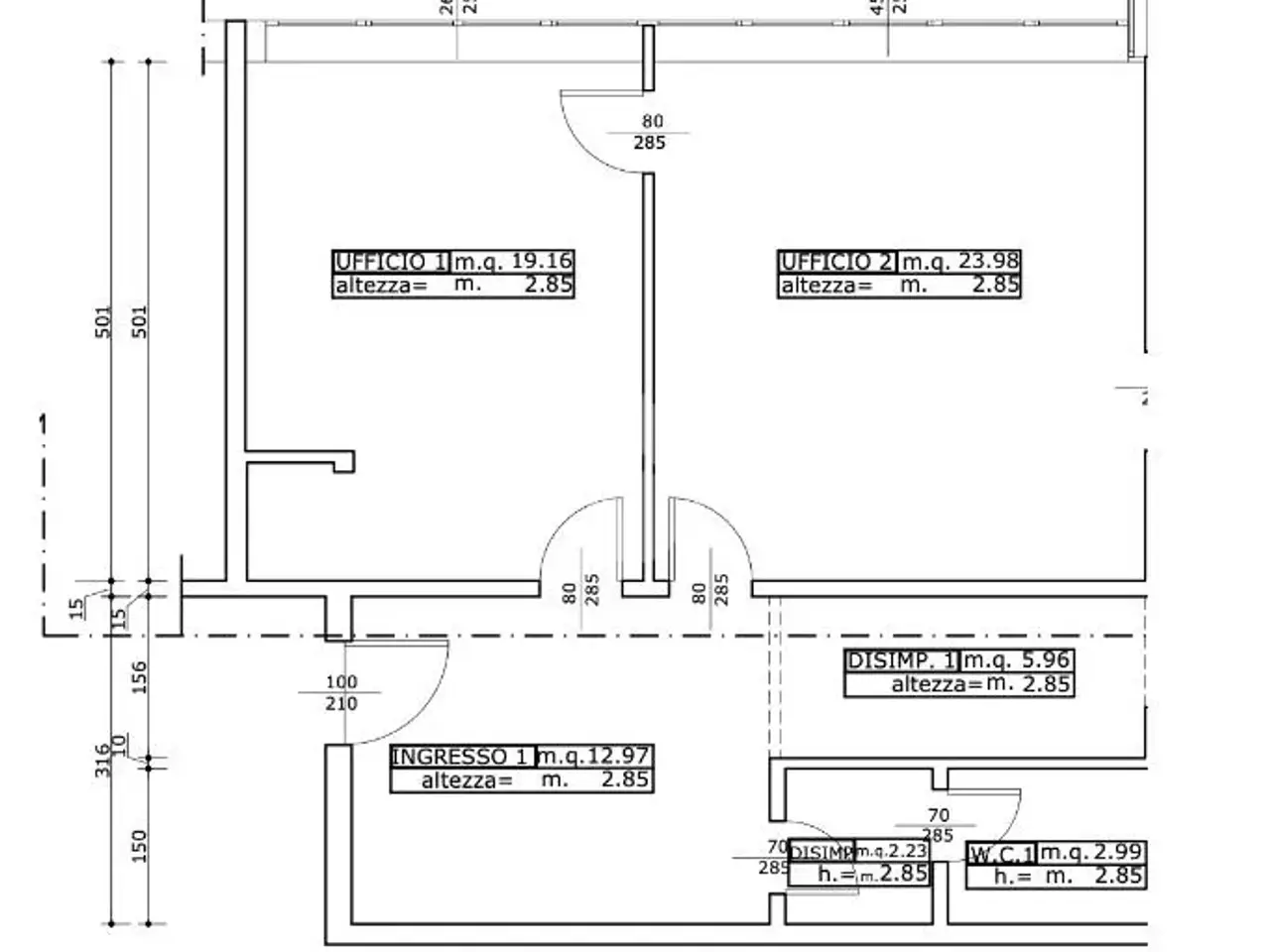 Ufficio in Via San Daniele 88, Udine, {3} - Planimetria 1