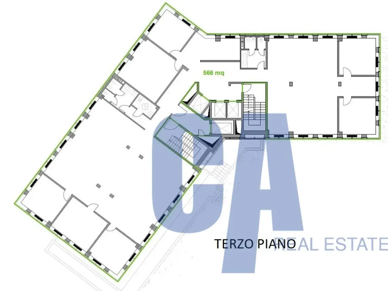 Ufficio in Via dei Cignoli, Milano, {3} - Planimetria 1