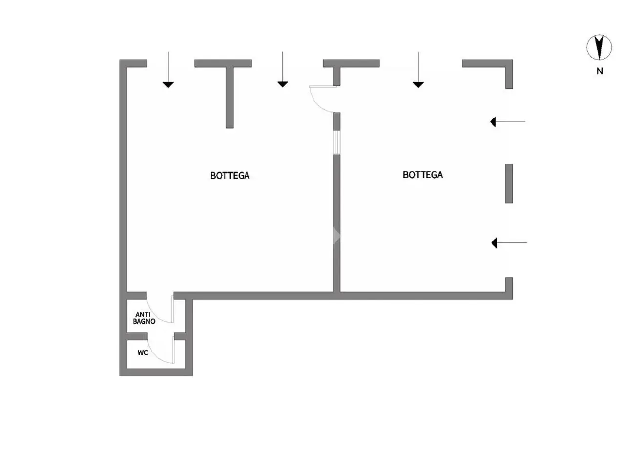 Negozio in Bottega Via Villa Glori 53, Catania, {3} - Planimetria 1