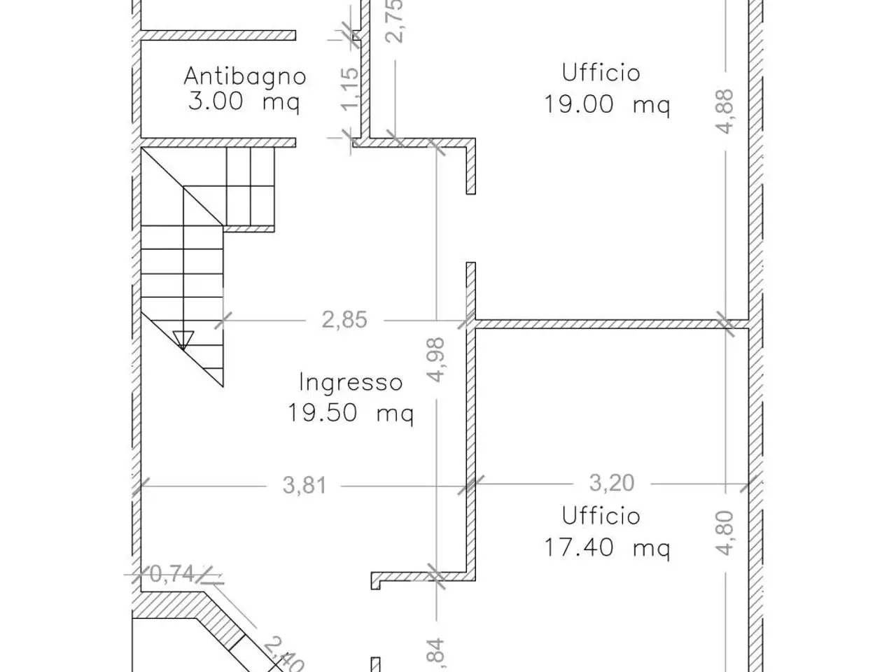 Ufficio condiviso in affitto, Viale Benedetto Croce, Chieti - Planimetria 1