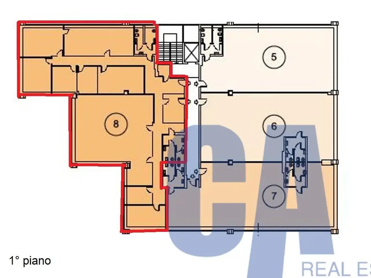 Ufficio in Vicolo Simonetta, Caponago, {3} - Planimetria 1