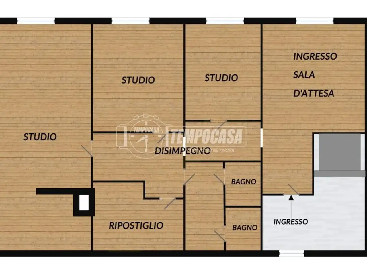 Ufficio in Via Professore Dottor Momolo Bonfanti Palazzi 3, Merate, {3} - Planimetria 1
