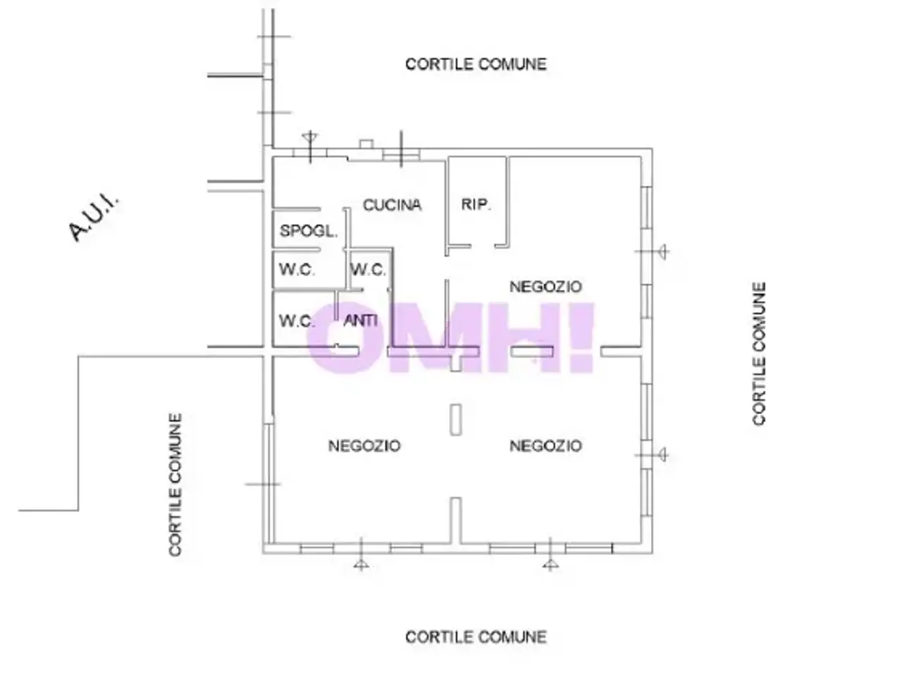 Negozio in per Casorate 9b, Cardano Al Campo, {3} - Planimetria 1