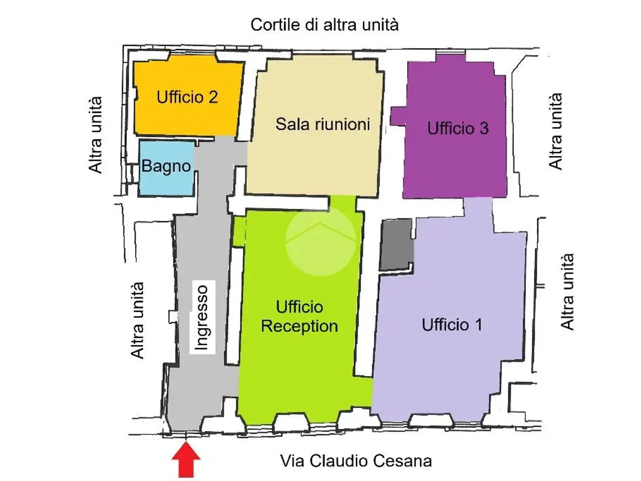 Ufficio in Ufficio Via Claudio Cesana 20, Carate Brianza, {3} - Planimetria 1