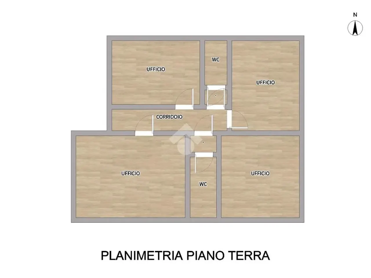 Ufficio in Via Donnino Luigi Bertolini 8, Piacenza, {3} - Planimetria 1