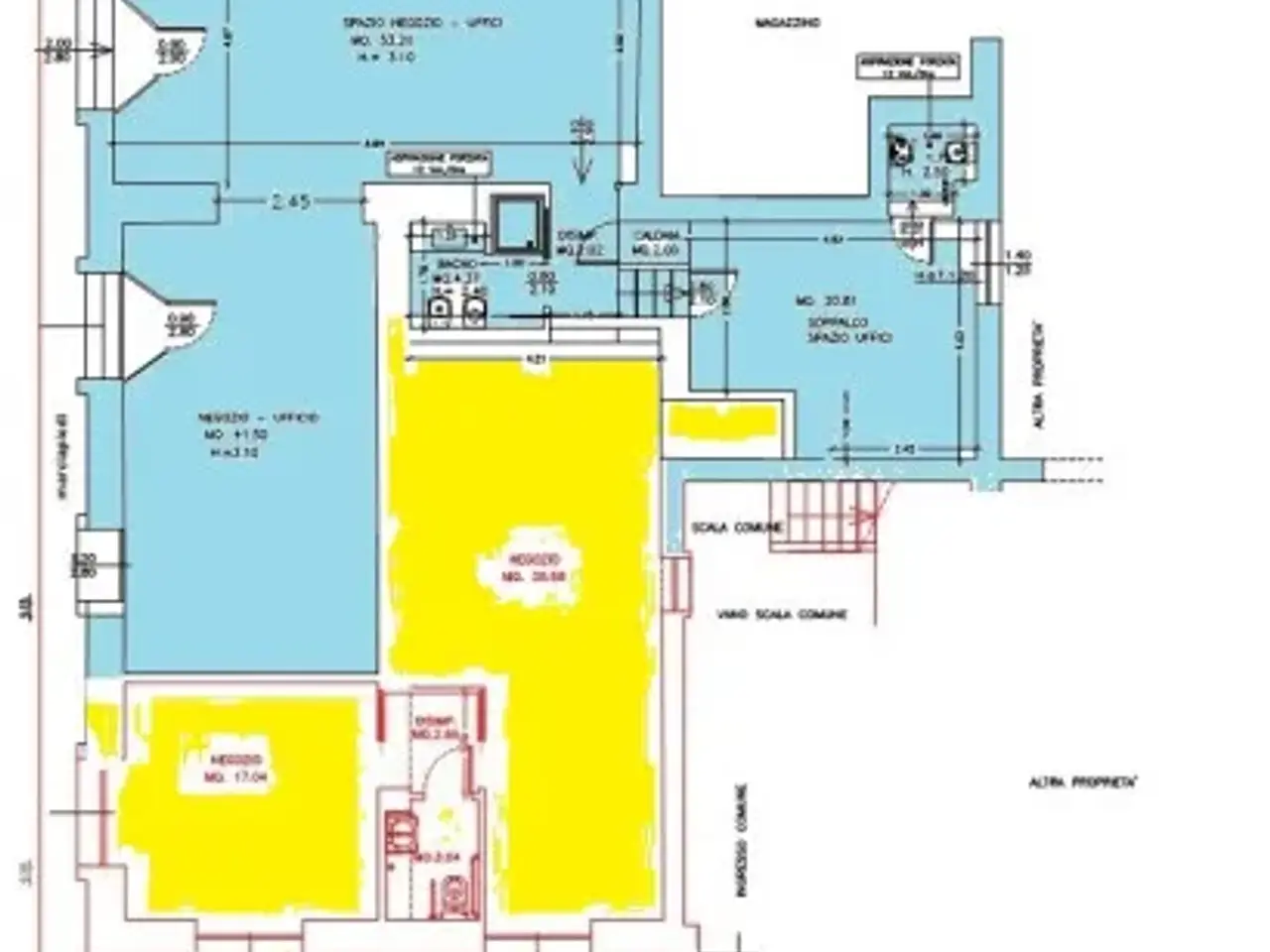 Ufficio in Via Andrea Moretti, Bergamo, {3} - Planimetria 1