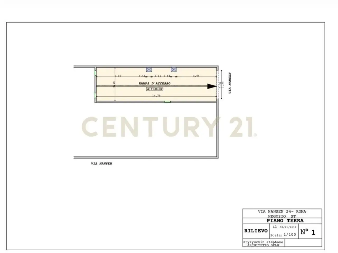 Palazzina commerciale in Via Federico Nansen 24, Roma, {3} - Planimetria 1