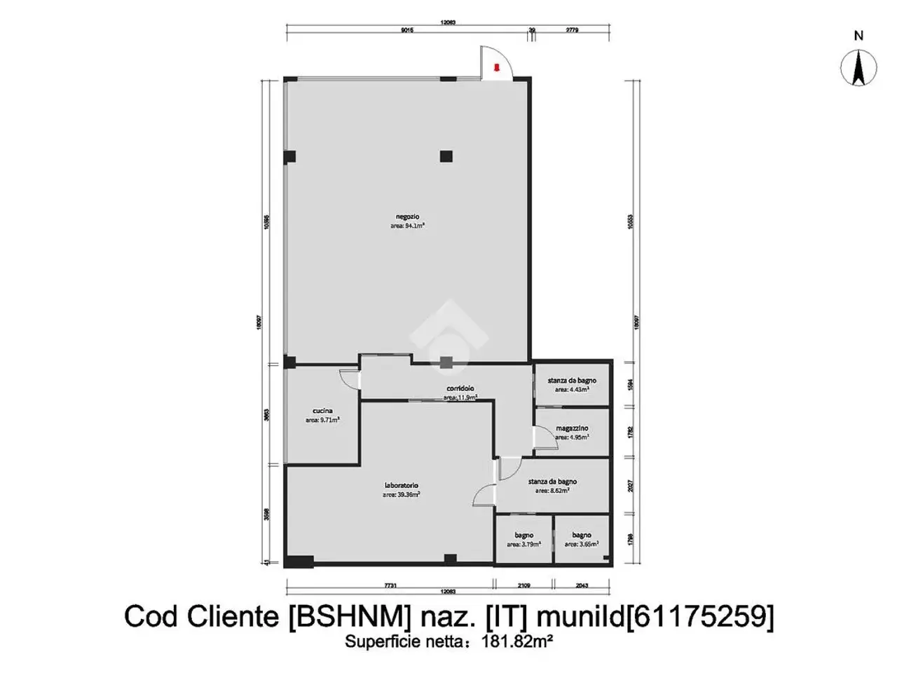 Negozio in Via Montini, Lumezzane, {3} - Planimetria 1