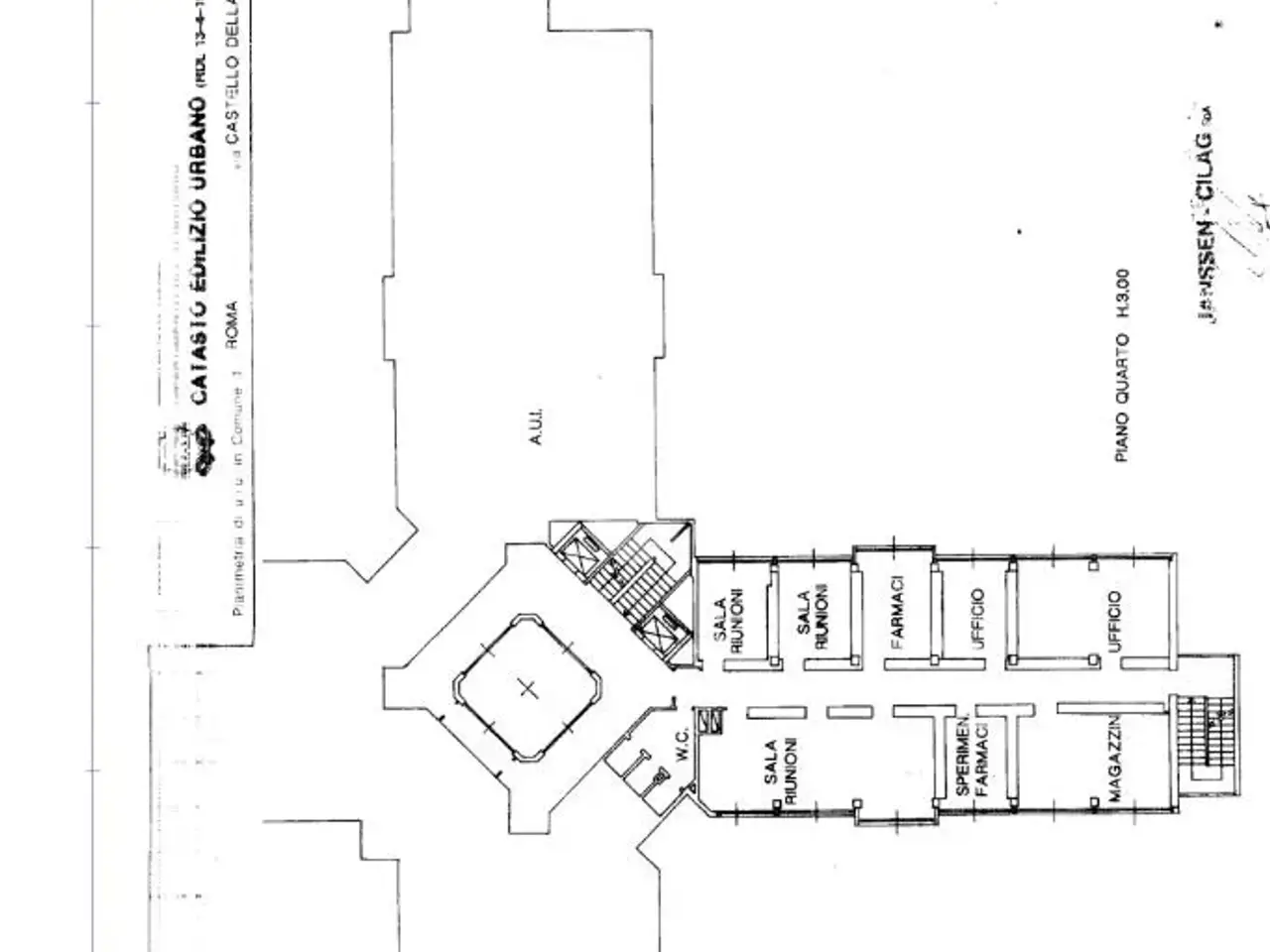 Ufficio in Viale Castello della Magliana 38, Roma, {3} - Planimetria 1