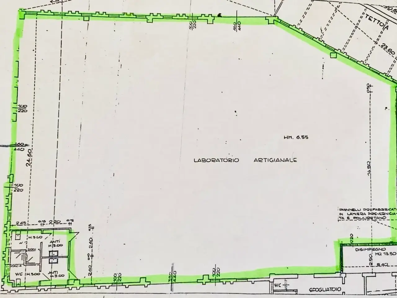 Capannone in Via Don Minzoni 4, San Pietro In Casale, {3} - Planimetria 1