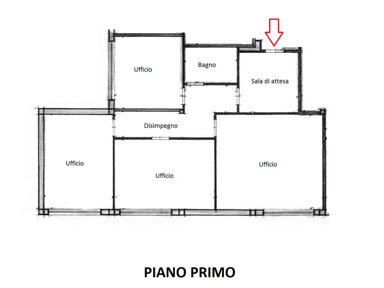 Ufficio in Piazza Giulio Neri, Torrita Di Siena, {3} - Planimetria 1