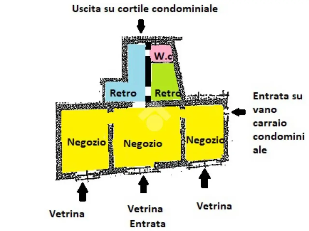 Negozio in Via S. Giacomo della Vittoria 38, Alessandria, {3} - Planimetria 1