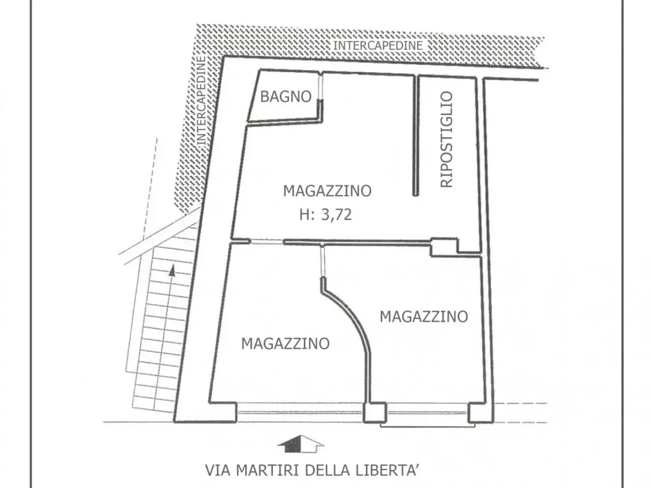 Magazzino in Via Martiri della Libertà, Sanremo, {3} - Planimetria 1