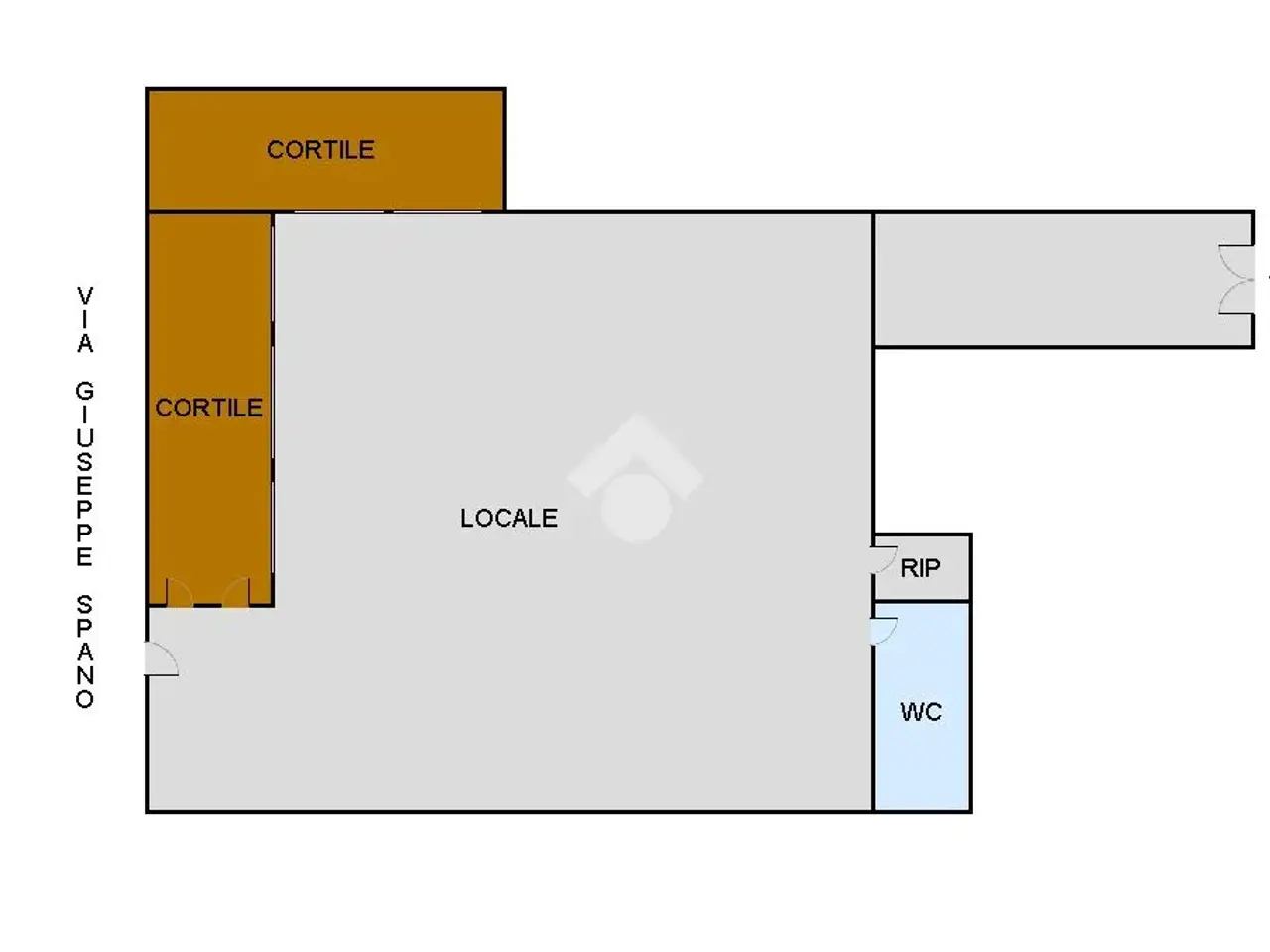 Magazzino in Via Corso Italia 134, Napoli, {3} - Planimetria 1