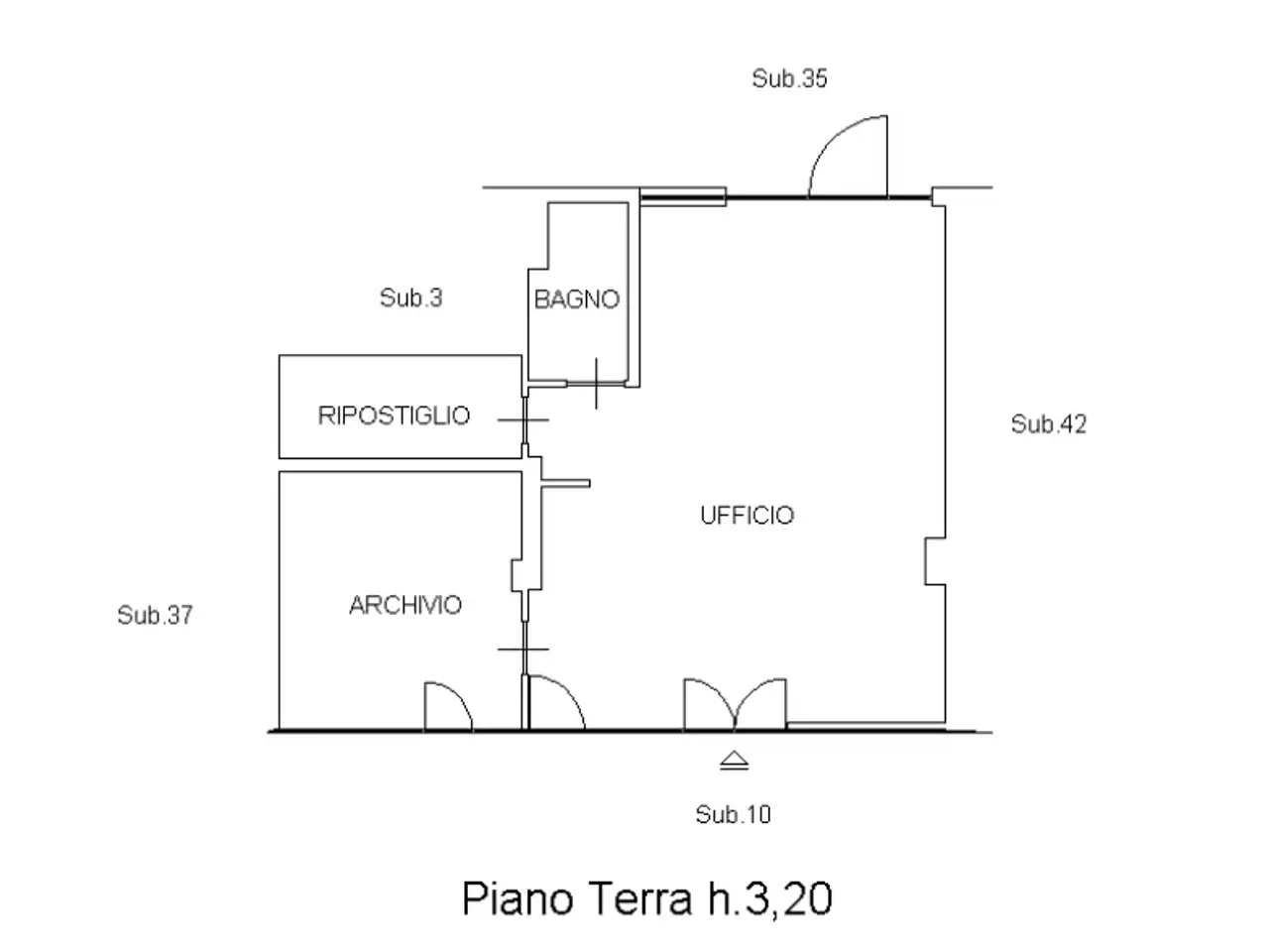 Ufficio in Via Marabini, Marsciano, {3} - Planimetria 1