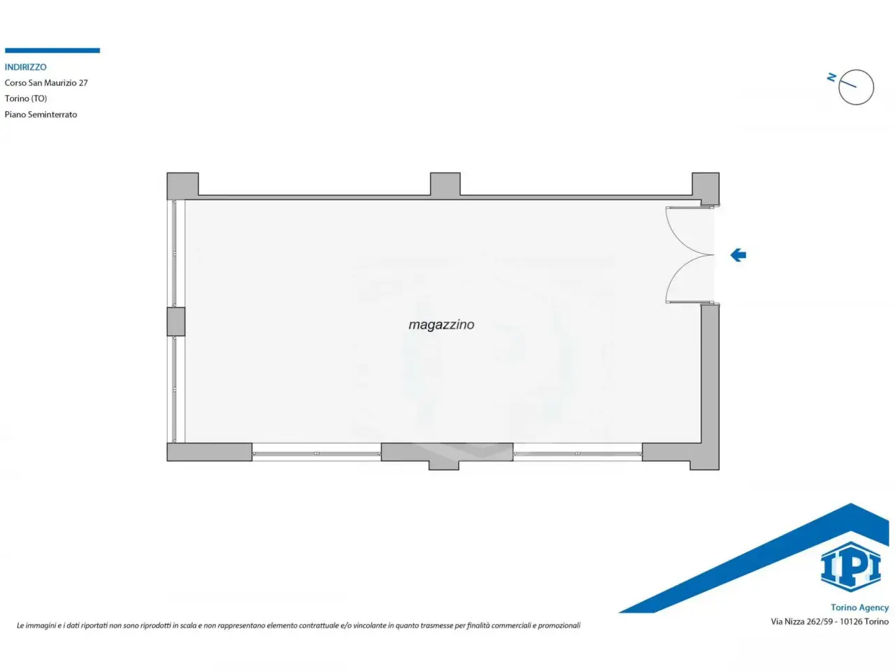 Magazzino in Corso San Maurizio 27, Torino, {3} - Planimetria 1