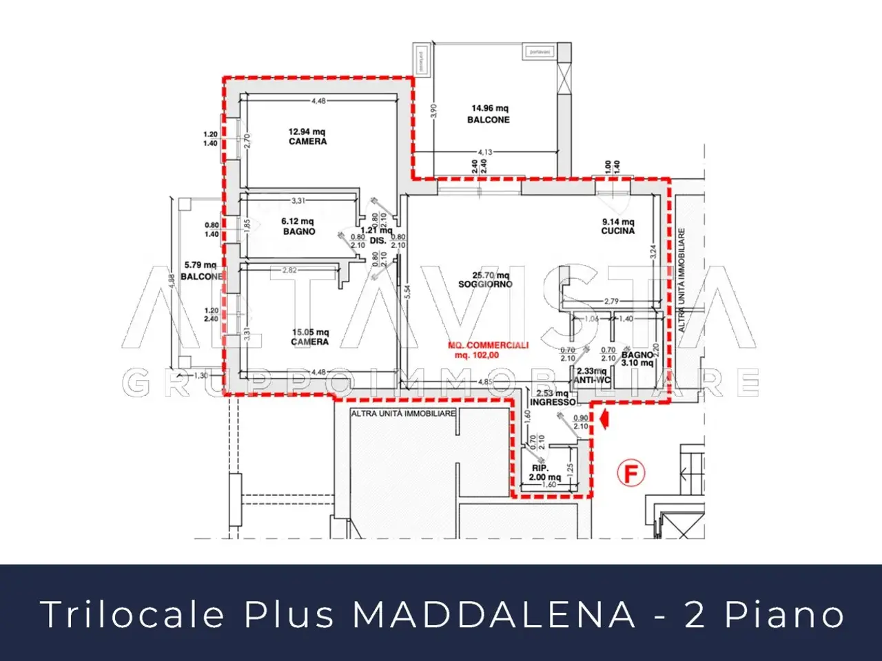 Trilocale in vendita, Via Giuseppe Mazzini, Botticino - Planimetria 1