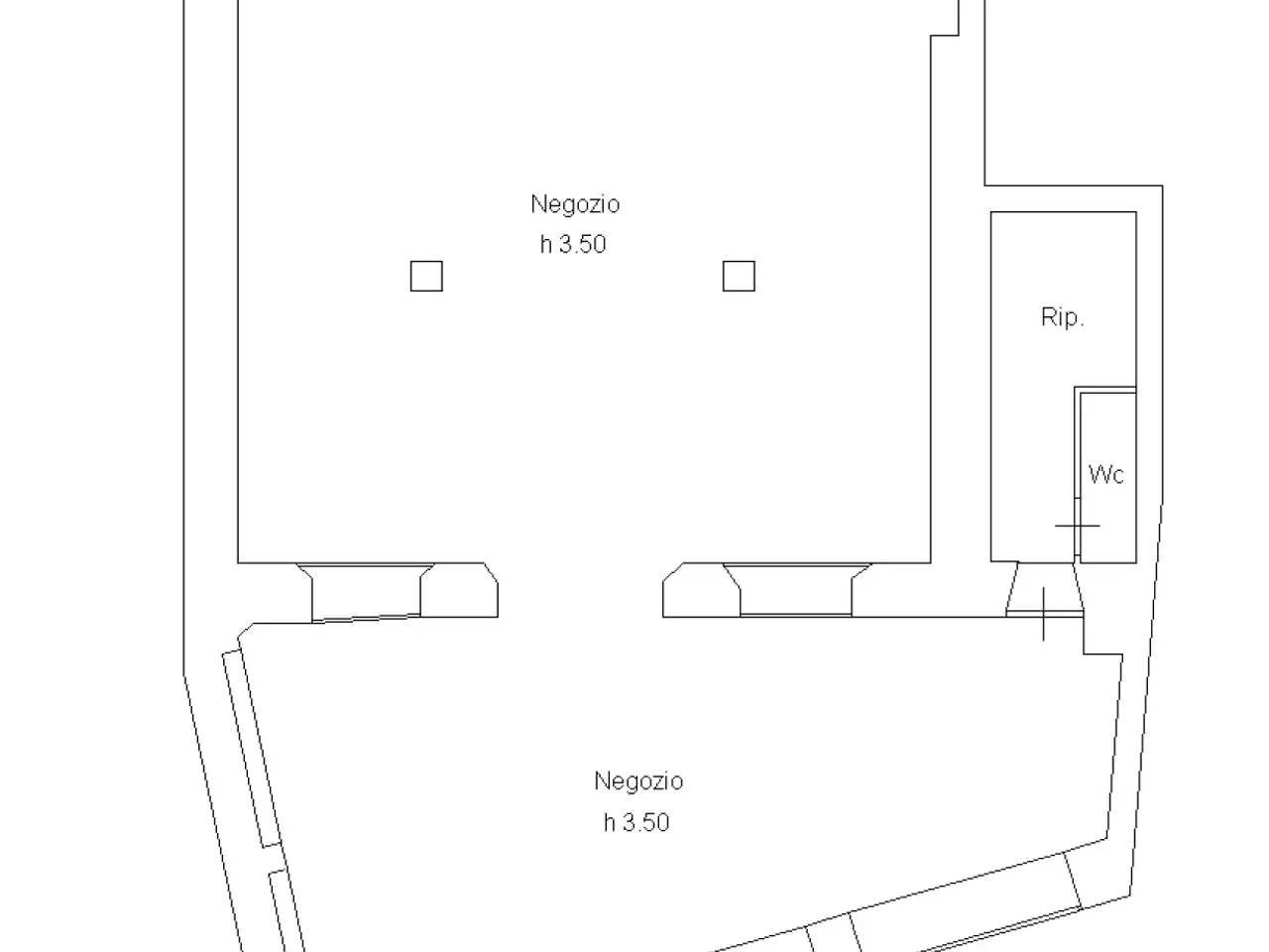 Negozio in Piazza della Libertà, Poggio Mirteto, {3} - Planimetria 1