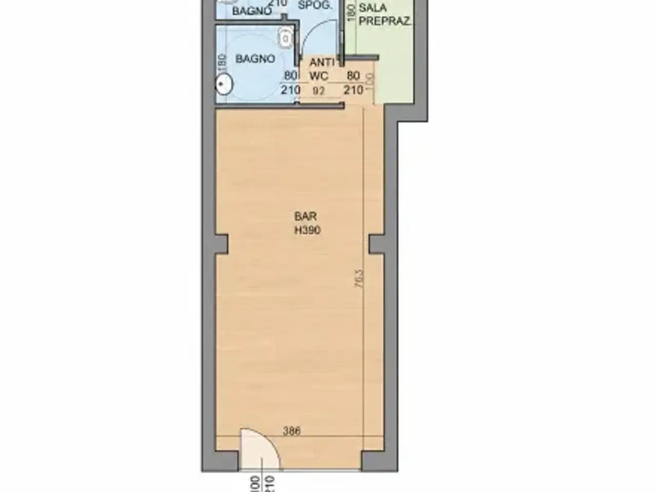 Negozio in Via Ronchi 13, Milano, {3} - Planimetria 1