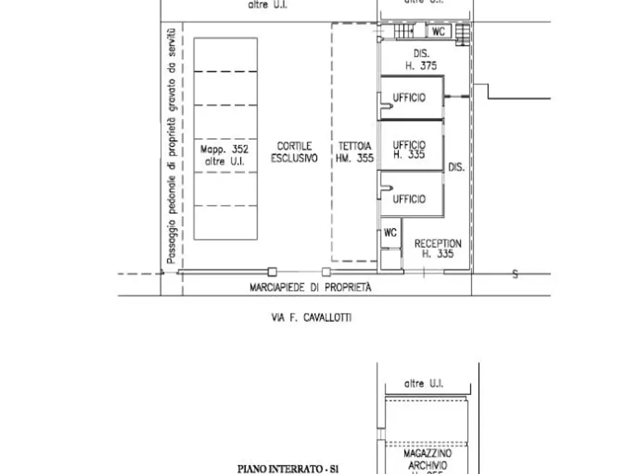 Ufficio in Via Felice Cavallotti 38, Lodi, {3} - Planimetria 1