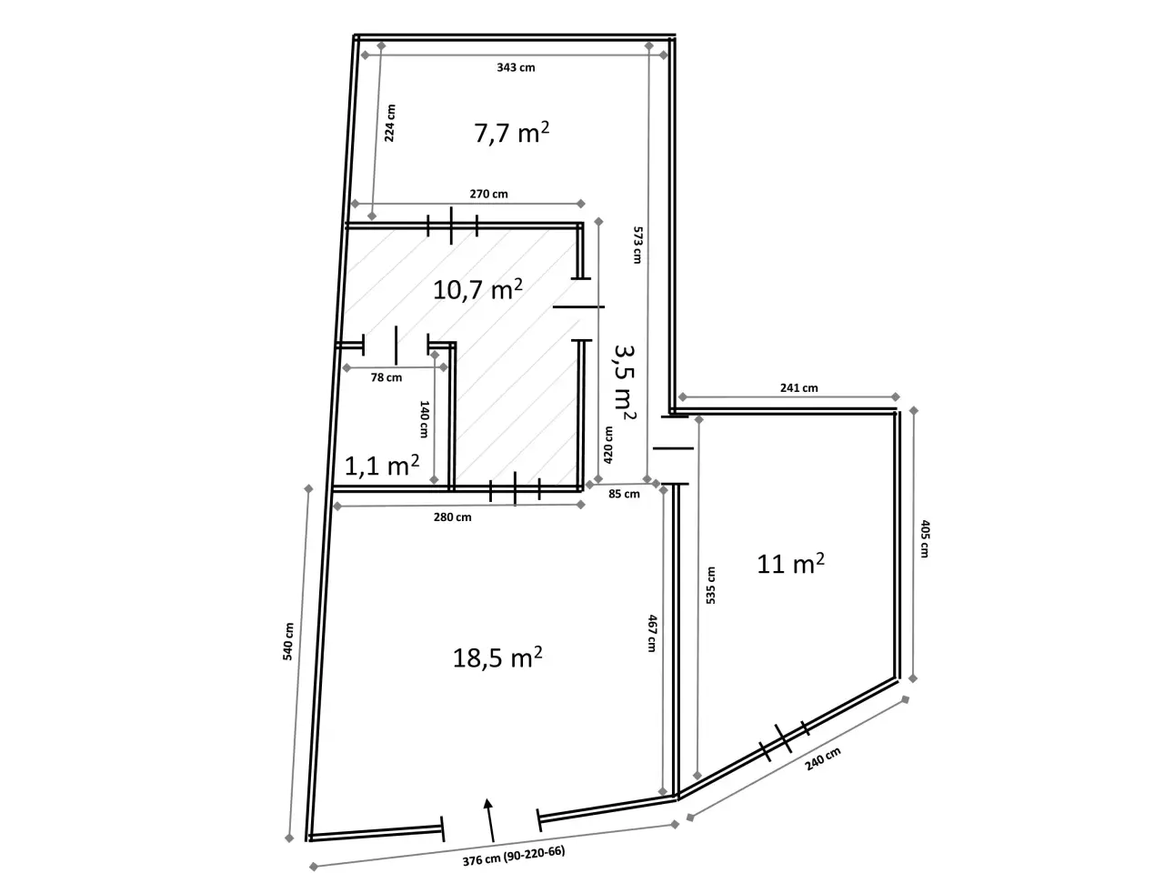 Locale commerciale in Via Salicotto, Siena, {3} - Planimetria 1