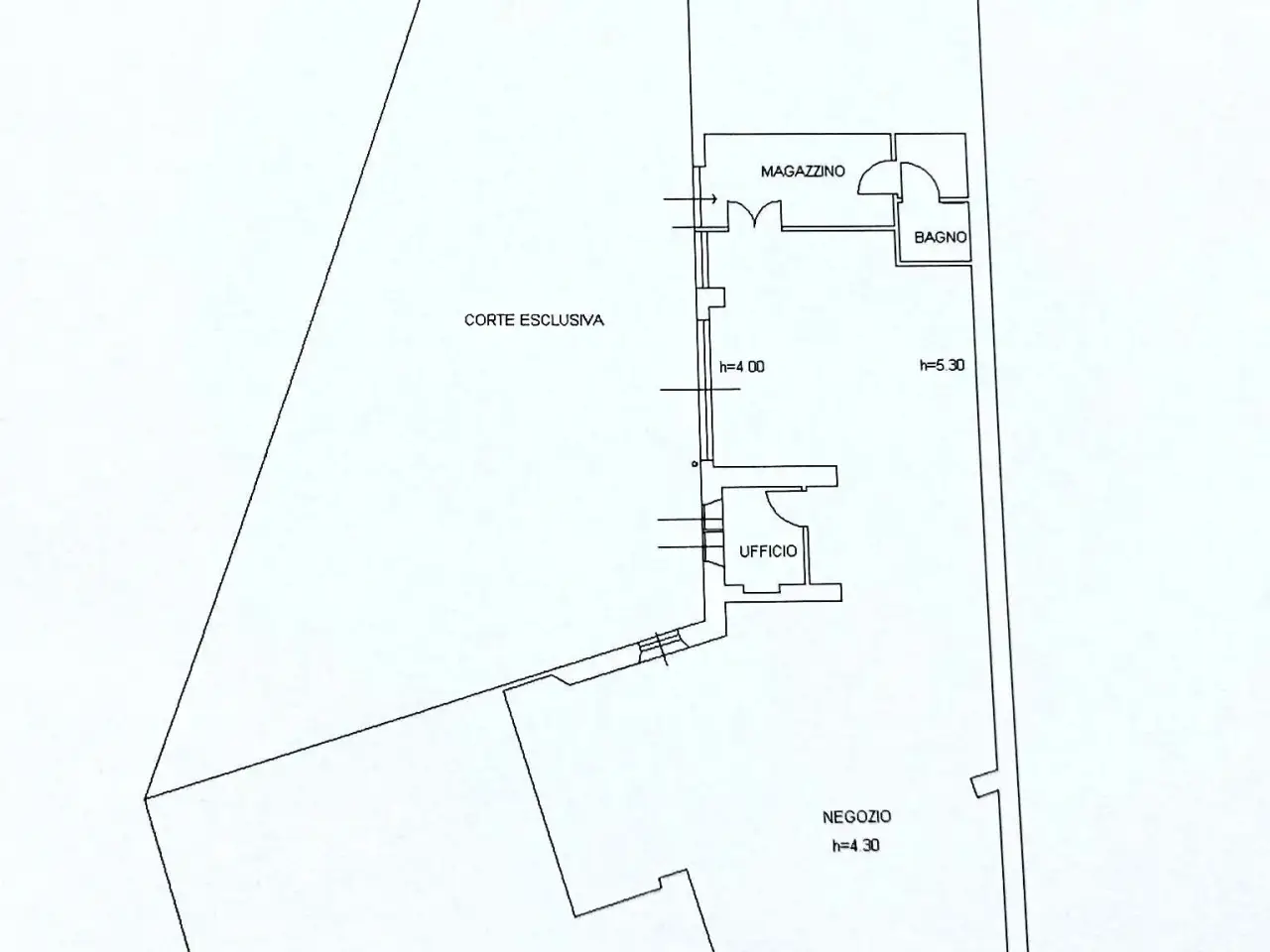 Negozio in Via della Pace  1, Grosseto, {3} - Planimetria 1