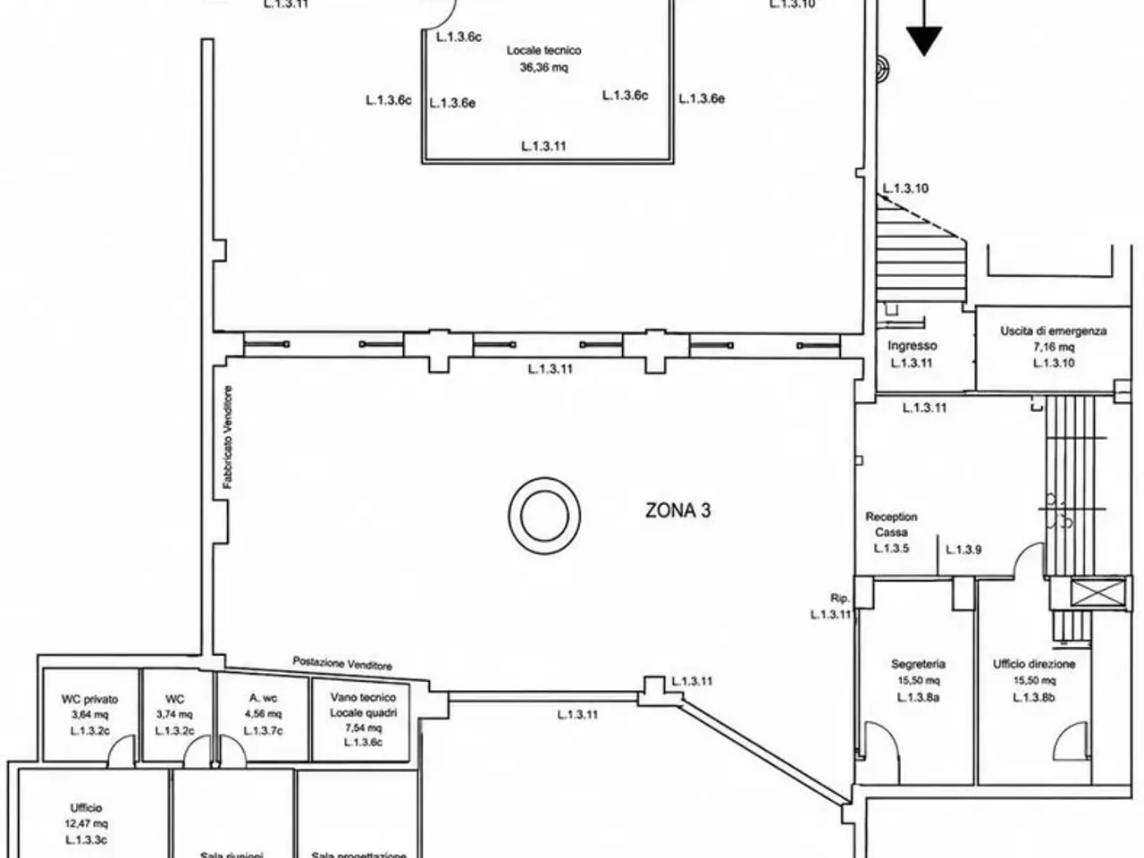 Negozio in Via Tuscolana, Roma, {3} - Planimetria 1