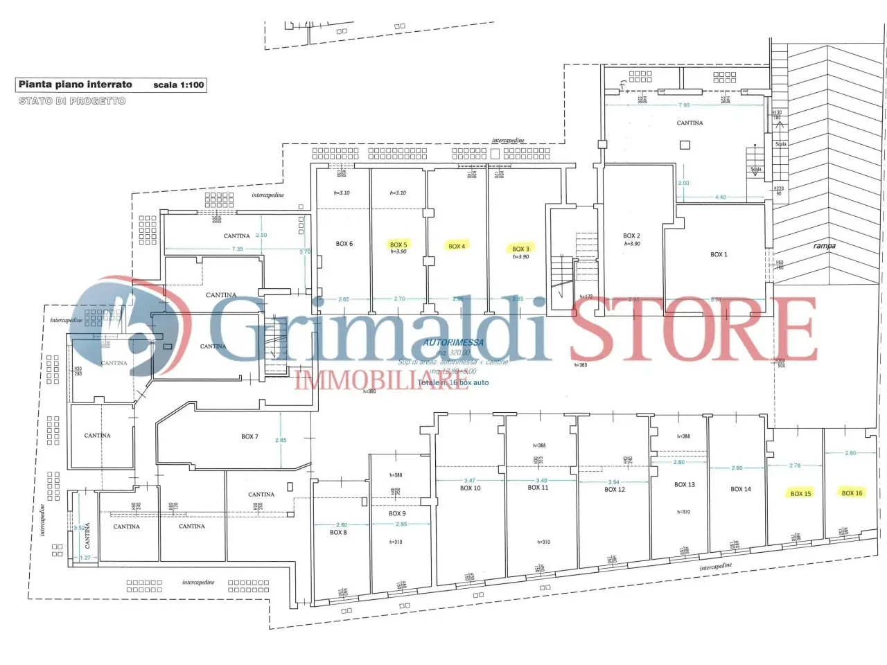 Parcheggio chiuso in Via Ettore d'Amore 16, Lecce, {3} - Planimetria 1