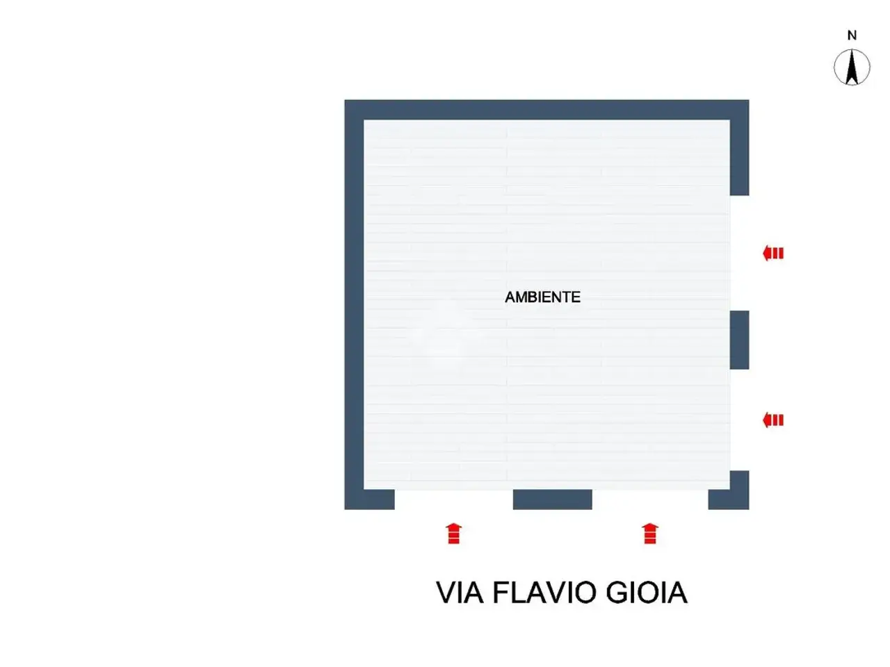 Magazzino in Via Flavio Gioia 50, Palermo, {3} - Planimetria 1