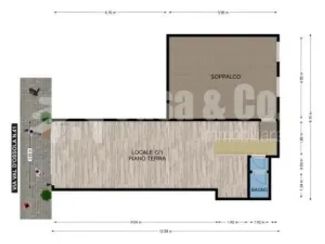 Negozio in Via Val d'Ossola 41, Roma, {3} - Planimetria 1