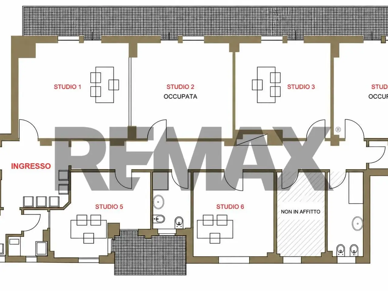 Ufficio in Via Principe di Paternò 67, Palermo, {3} - Planimetria 1