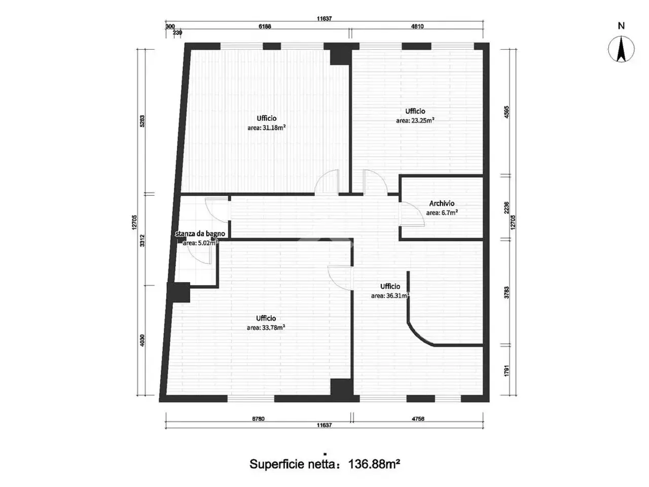 Ufficio in Via Stella 44, Concesio, {3} - Planimetria 1