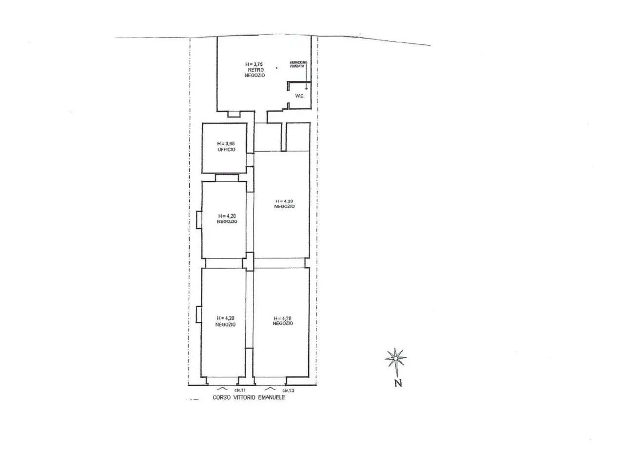 Negozio in Corso Vittorio Emenuele 11-13, Barletta, {3} - Planimetria 1