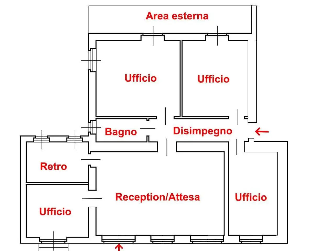 Ufficio in Viale Savorgnan d'Osoppo 17, Pinerolo, {3} - Planimetria 1