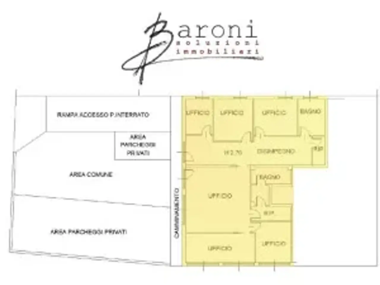 Ufficio in Via Abate Pietro Zani 52, Fidenza, {3} - Planimetria 1