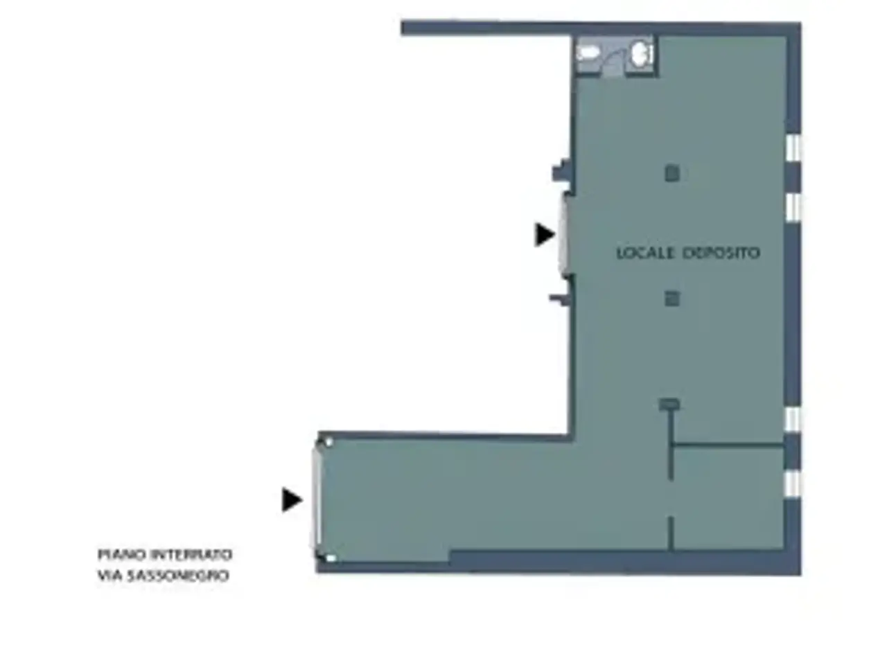 Magazzino in Via Sassonegro, Roma, {3} - Planimetria 1