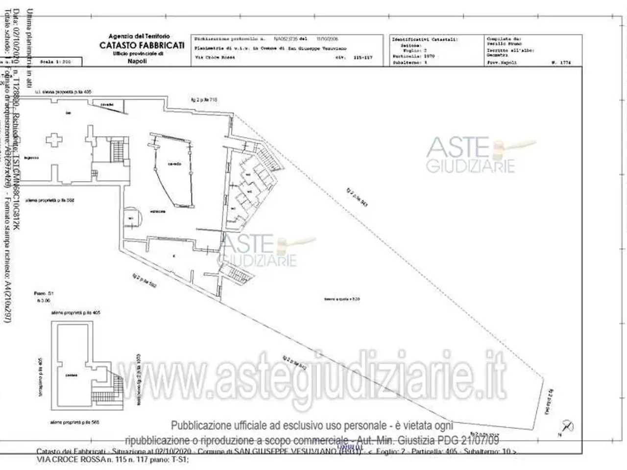 Fabbricato misto in Via Croce Rossa, 115, 80047 San Giuseppe Na, Italia 115, San Giuseppe Vesuviano, {3} - Planimetria 1