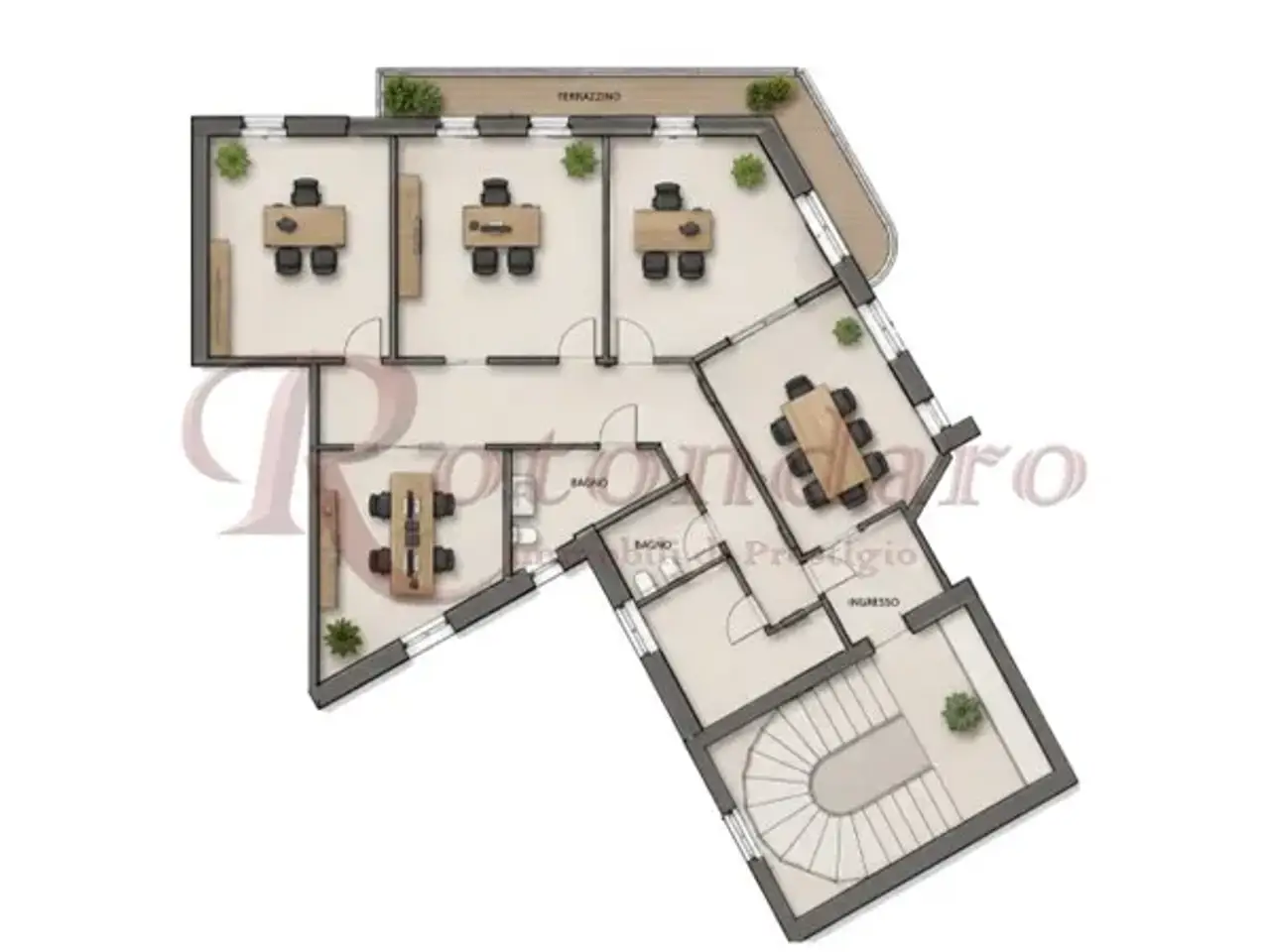 Ufficio in V. Giosuè Carducci, Milano, {3} - Planimetria 1