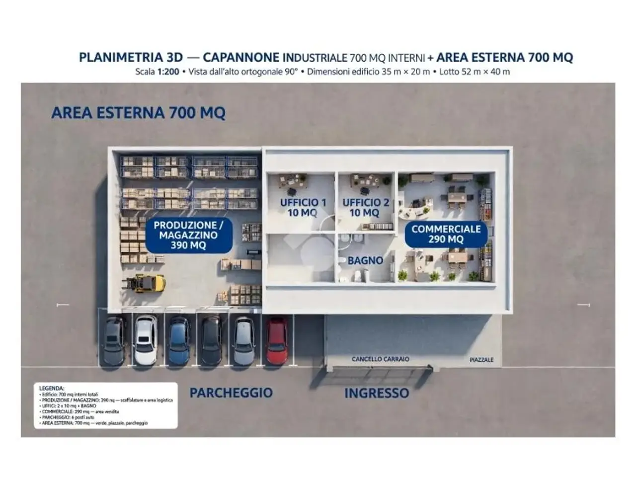 Capannone in Viale Adua, Orzinuovi, {3} - Planimetria 1