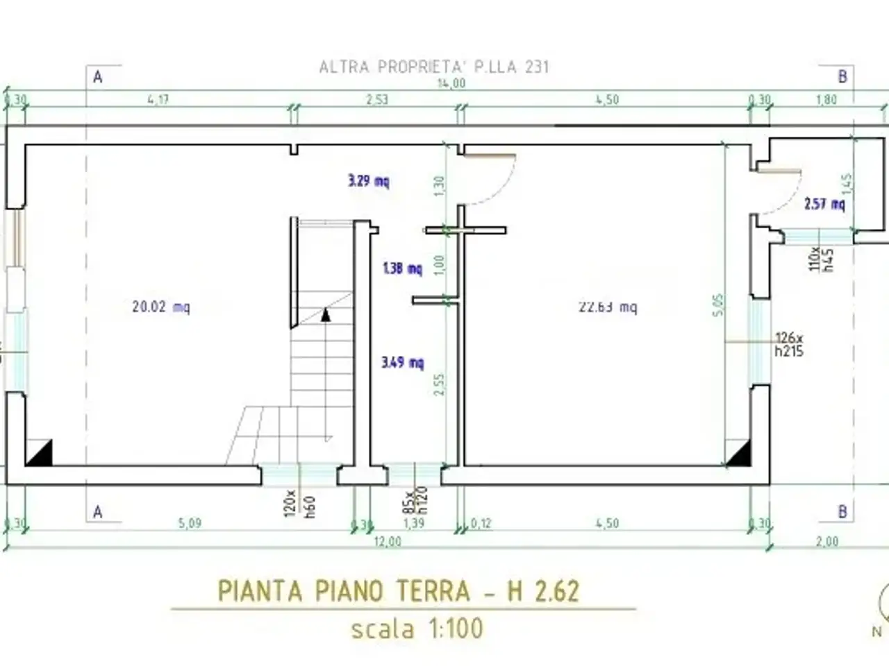 Quadrilocale in vendita, Via Daniele Manin 3, Pescara - Planimetria 1