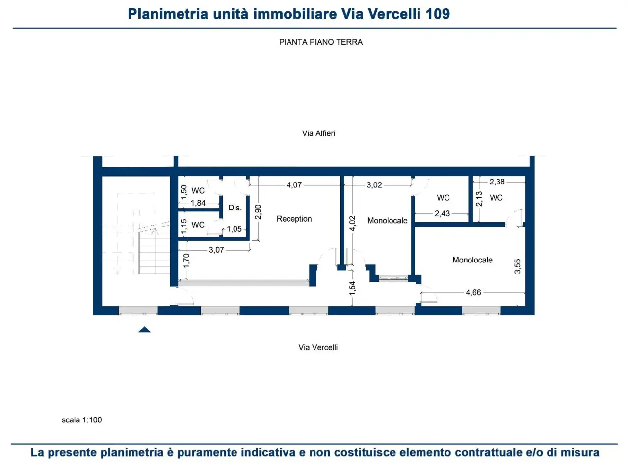 Albergo in Via Fratelli Vercelli 109, Carmagnola, {3} - Planimetria 1