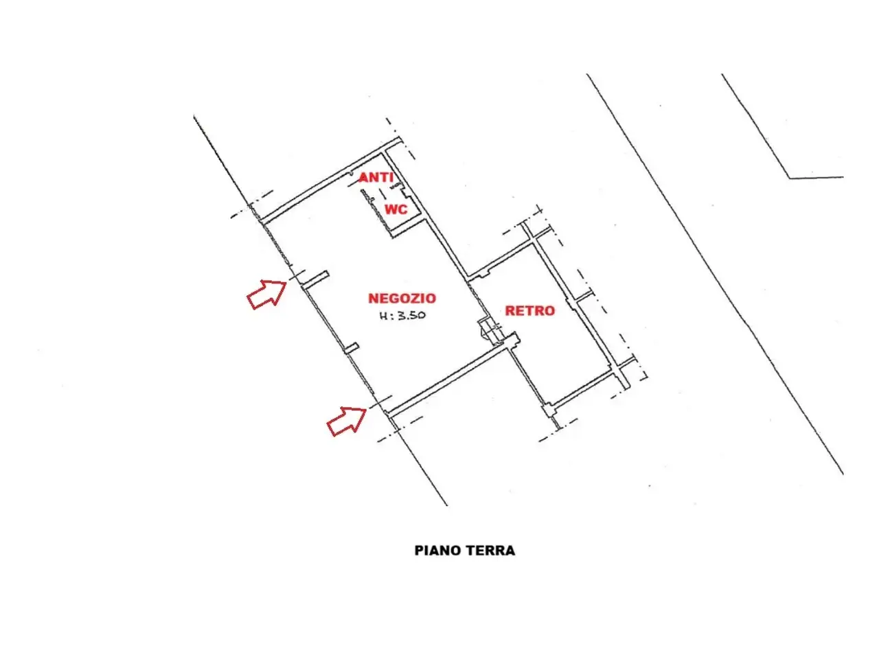 Negozio in Via dei Cappuccini, Vicenza, {3} - Planimetria 1