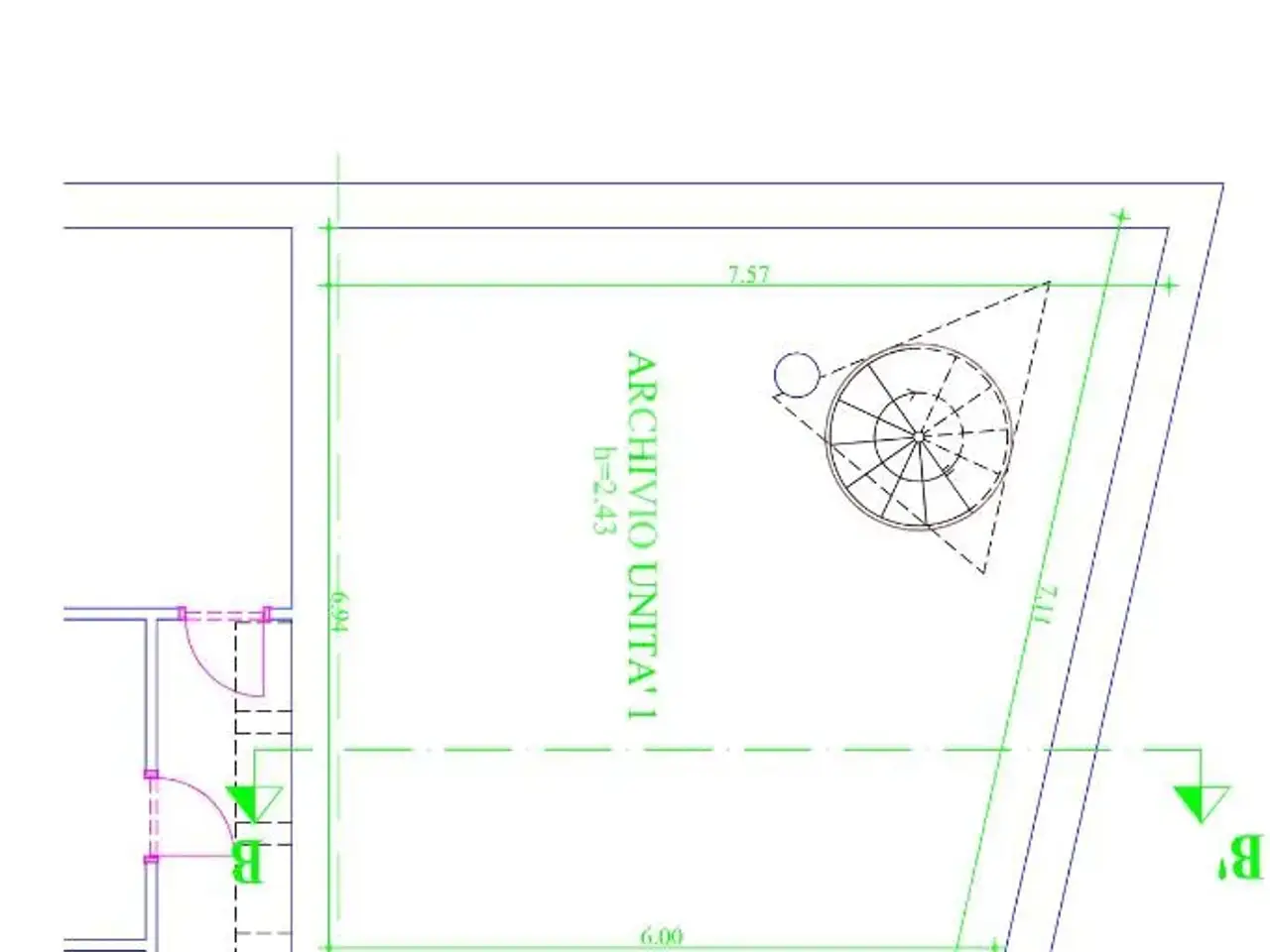Ufficio in Via Giuseppe Giacosa 3, Bologna, {3} - Planimetria 1