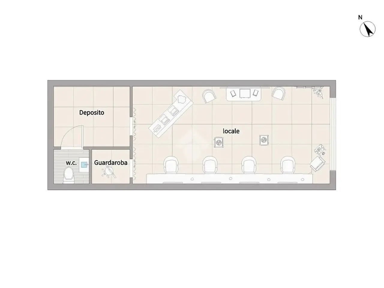 Negozio in Via Daunia 10, Bari, {3} - Planimetria 1