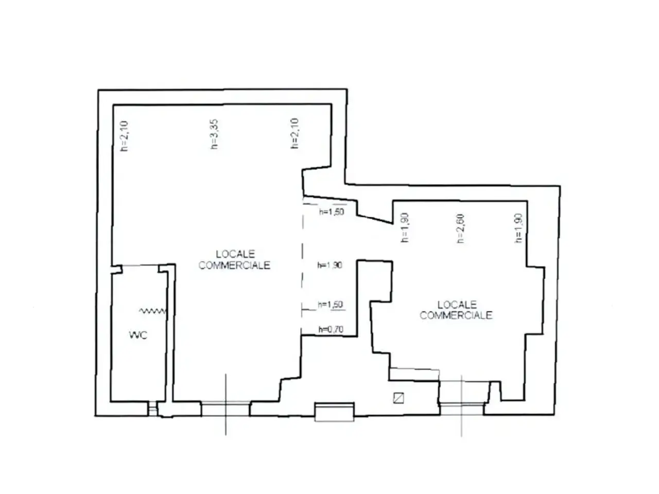 Negozio in Via Giacomo Matteotti 118, Conversano, {3} - Planimetria 1