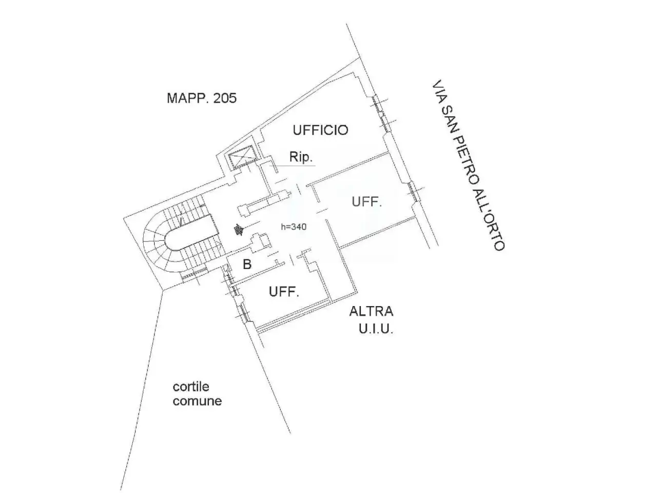 Ufficio in Via San Pietro all'Orto 17, Milano, {3} - Planimetria 1
